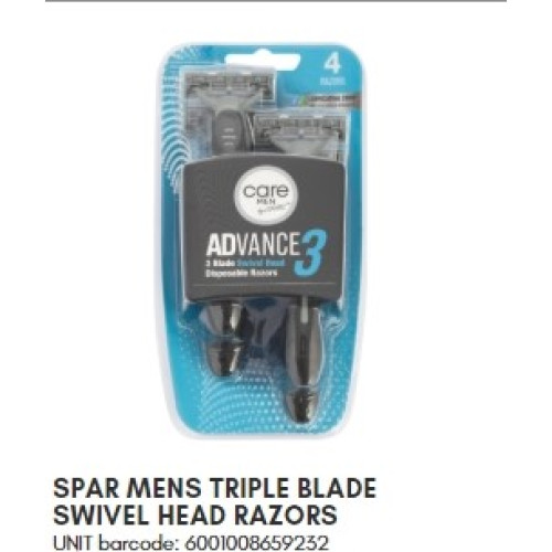 SPAR CARE M RAZOR ADVANCE 3 BLADE 4'(RF)